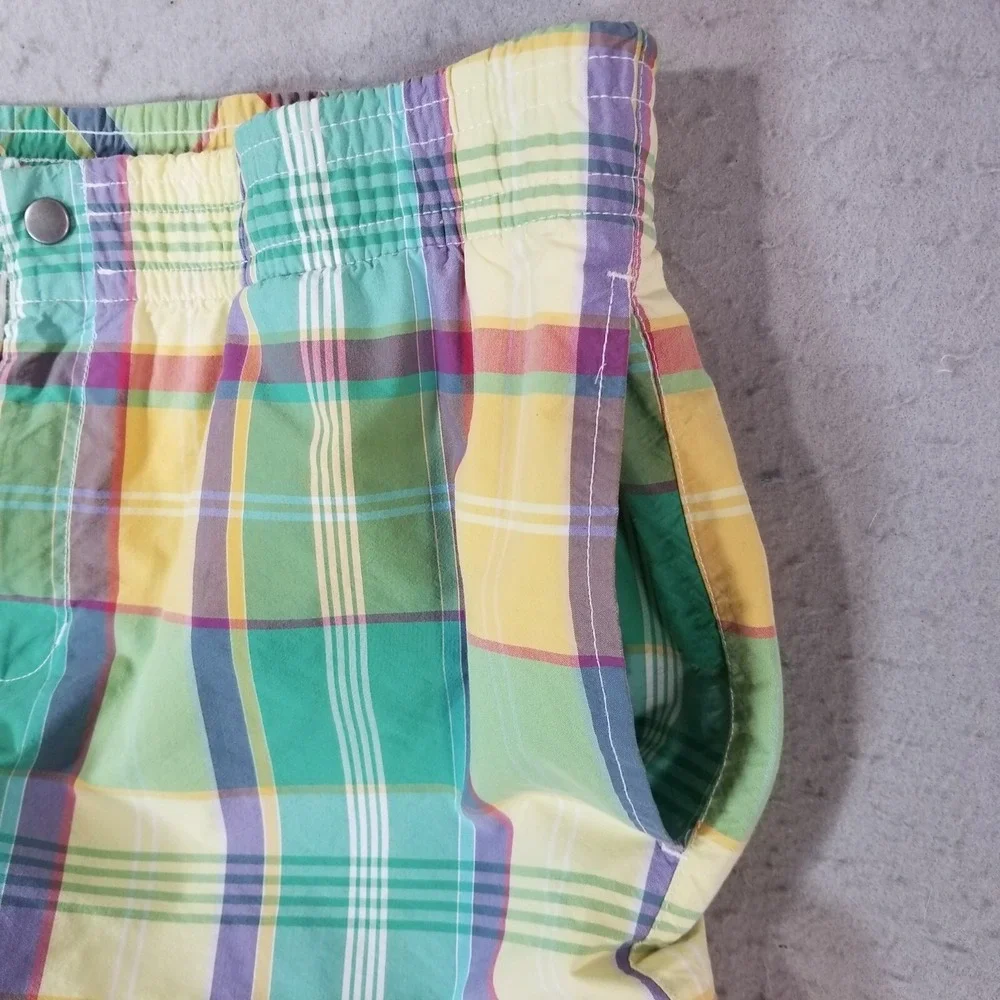 Polo Ralph Lauren swim shorts men's large green plaid preppy